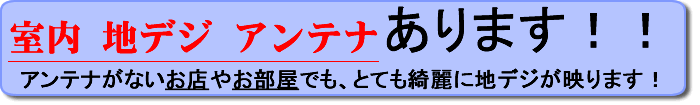 室内地デジアンテナあります。